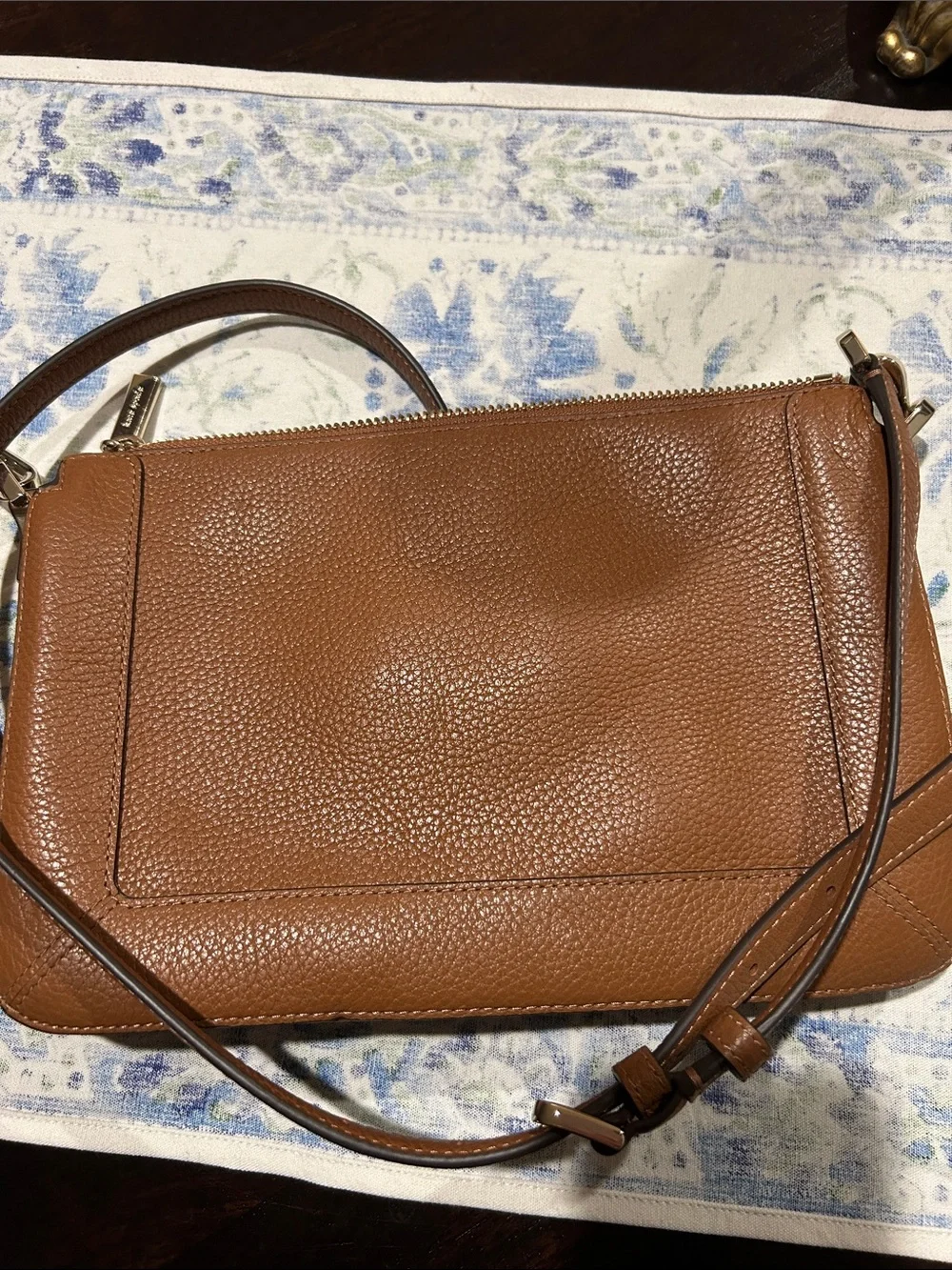 kate spade tan pebbled leather crossbody bag Lena style